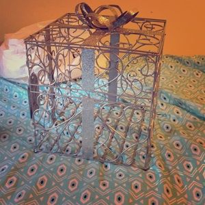 Wedding card box, silver sparkle!!